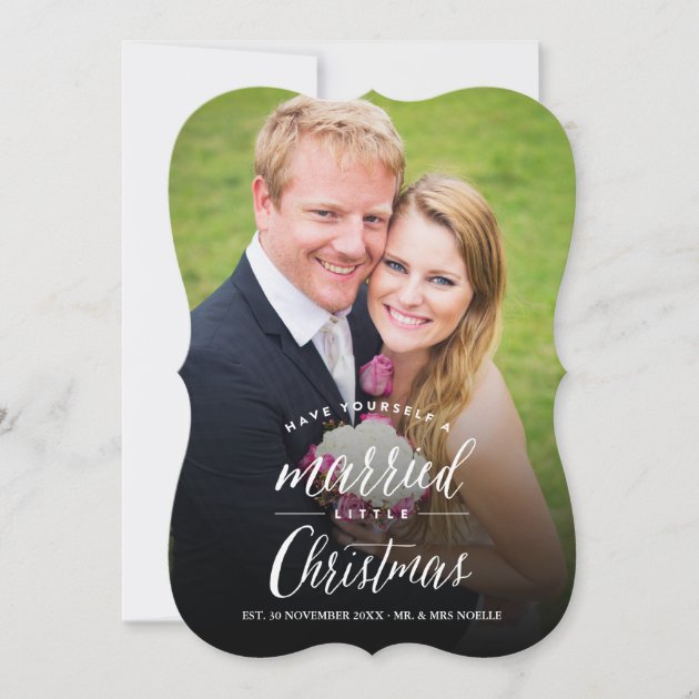 Married Little First Christmas Holiday Photo Card