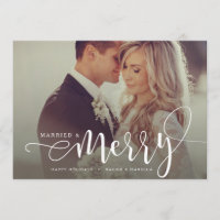 Married & Merry Holiday Photo