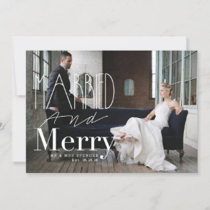 Married & Merry Married Couple Holiday Photo
