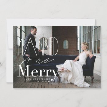 Married & Merry | Married Couple Holiday Photo by RedefinedDesigns at Zazzle