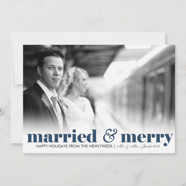 Married & Merry | Weddings | Christmas Holiday Card (Front)