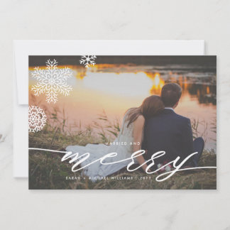 Married & Merry Winter Wonderland Photo Cards
