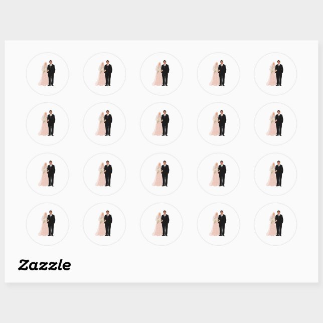 Married Muslim couple stickers (Sheet)