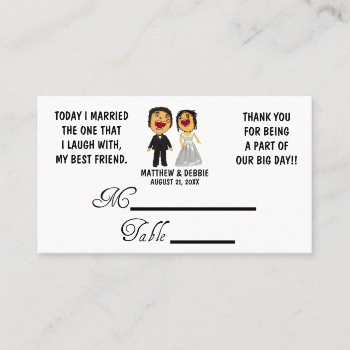 Married My Best Friend Wedding Placecards Zazzle Com