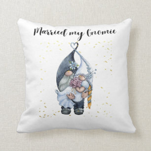 Married my Gnomie Throw Pillow