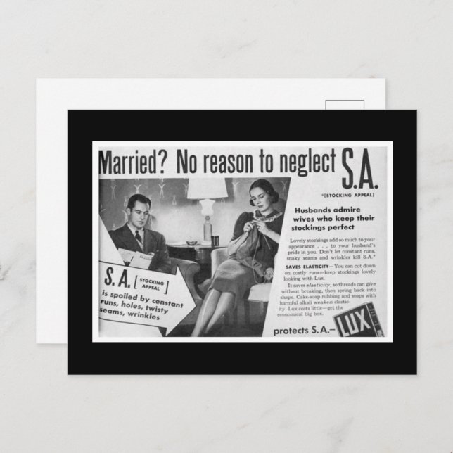 Married? No Reason to Neglect “S.A.” 😑 Postcard (Front/Back)