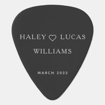 Married Simple Modern Custom Guitar Pick by ops2014 at Zazzle