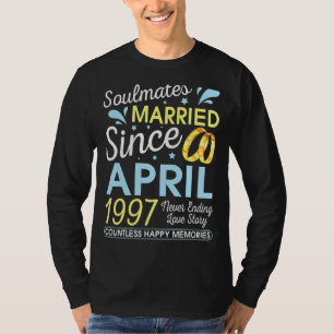 Married Since April 1997 Never Ending 25 Years Lov T-Shirt