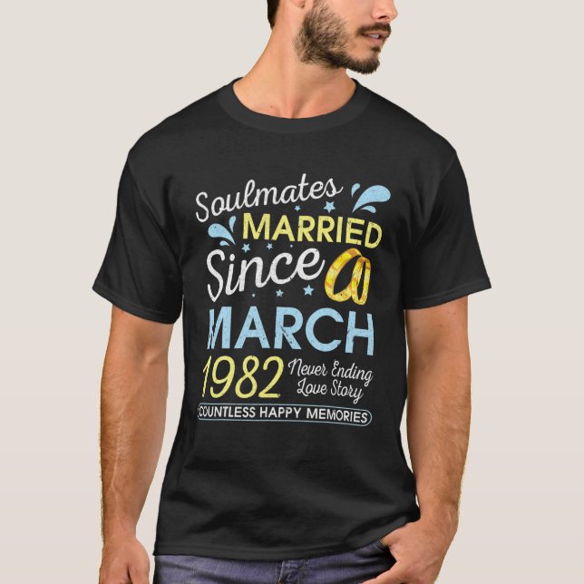 Married Since March 1982 Never Ending 40 Years Lov T-Shirt (Front)