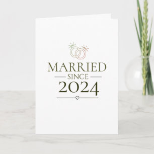 Married Since Personalized Year Minimal Couple Card