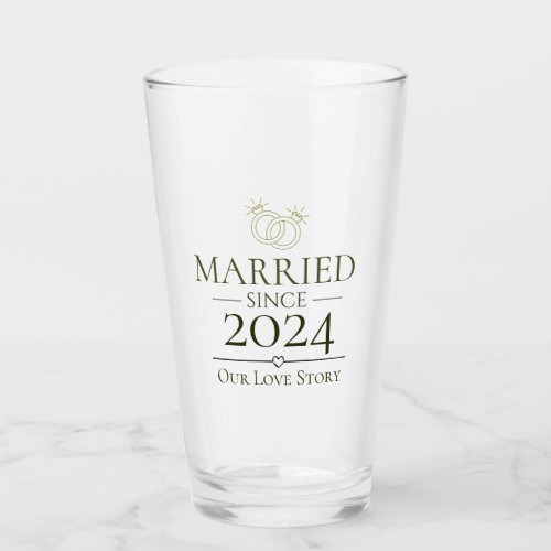 Married Since Personalized Year Our Love Story  Glass
