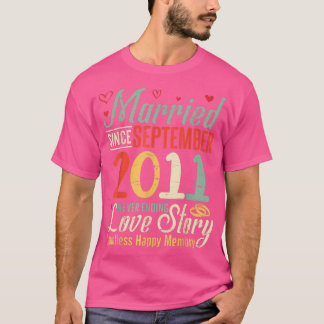 Married Since September 2011 Never Ending Love Sto T-Shirt