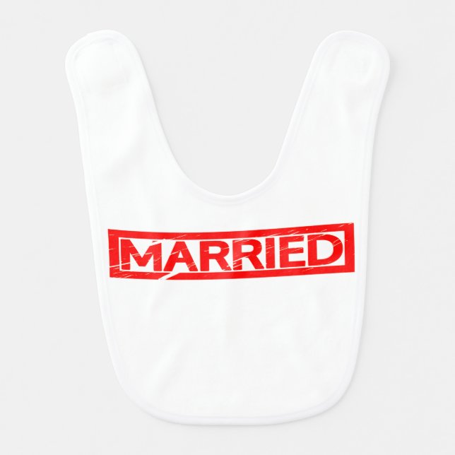 Married Stamp Baby Bib (Front)