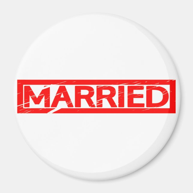 Married Stamp Magnet (Front)