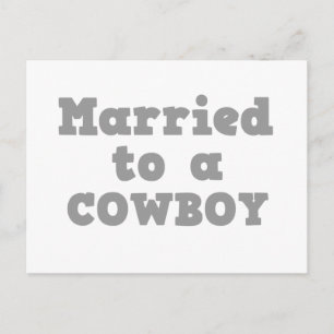 MARRIED TO A COWBOY POSTCARD