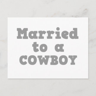 MARRIED TO A COWBOY POSTCARD