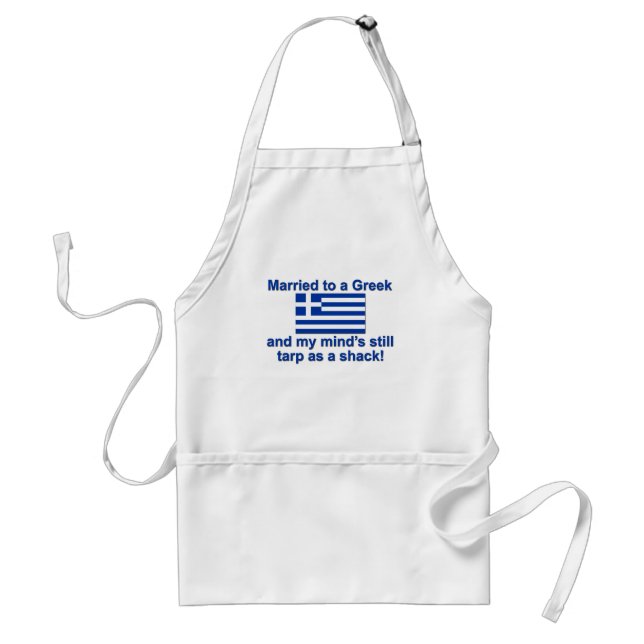 Married to a Greek Adult Apron (Front)