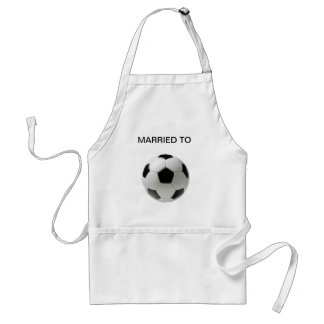 MARRIED TO SOCCER ADULT APRON