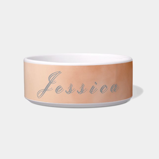Marron and orange gradient color name  bowl (Front)