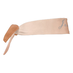 Marron and orange gradient color name tie headband