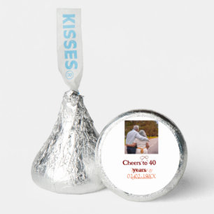 Marron bow cheers to 40 years anniversary wedding hershey®'s kisses®