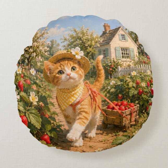 Marron’s Spring Garden Throw  Round Pillow (Front)