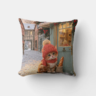 Marron’s Winter Bakery Throw Pillows