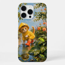 Marron Summer Rainy Day Kitten Phone Case