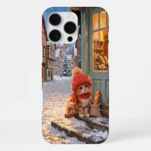 Marron Winter Bakery Kitten Phone Case