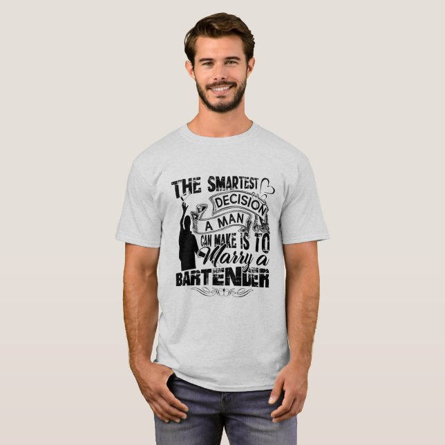 Marry A Bartender T shirt (Front Full)