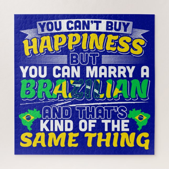 Marry a Brazilian - Brazil Happiness Jigsaw Puzzle (Vertical)
