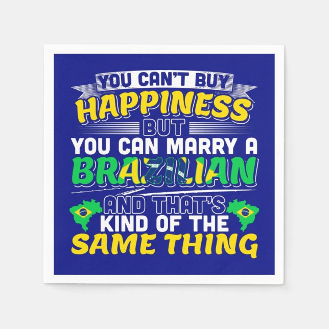 Marry a Brazilian - Brazil Happiness Napkins (Front)