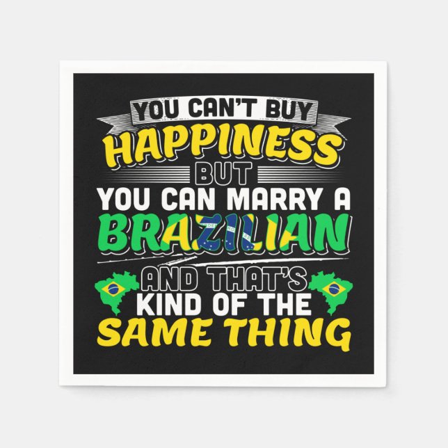 Marry a Brazilian - Brazil Happiness Napkins (Front)