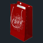 Marry CHRISTmas Chalkboard Calligraphy Religious Small Gift Bag<br><div class="desc">We say 'Merry Christmas' very often during the season, but sometimes we tend to forget where this greeting actually originates from. Here is a wonderfully elegant piece of custom hand lettering in the fashionable chalkboard look to give a gentle nudge back into the direction of Jesus. Professional calligraphy by Ivan...</div>