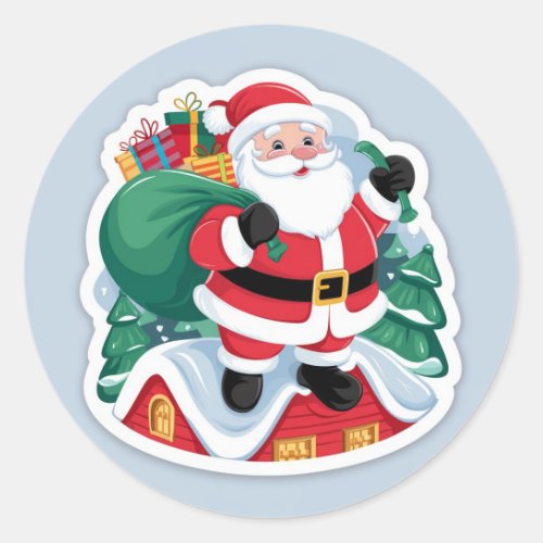 Marry Christmas  Classic Round Sticker