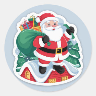 Marry Christmas  Classic Round Sticker
