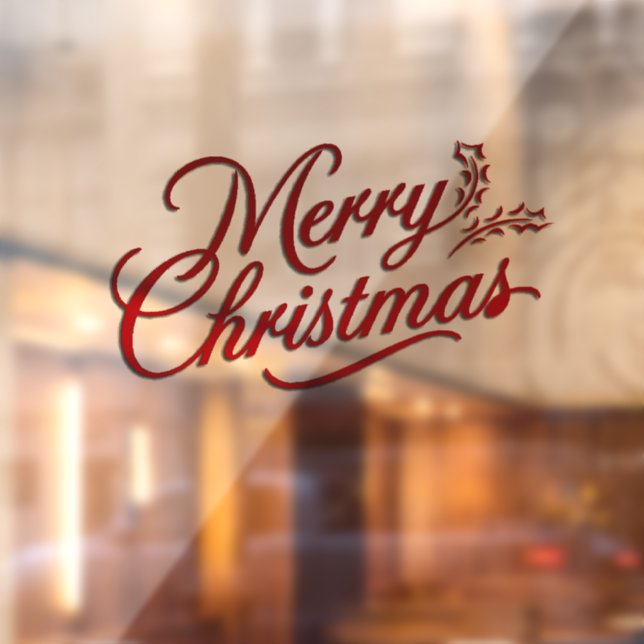 Marry Christmas red letter Window Cling (Sheet 2)