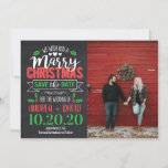 Marry Christmas Save The Date<br><div class="desc">Christmas Photo Save The Date Card</div>