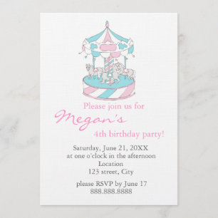 Marry-go-round - Child Birthday Invitation