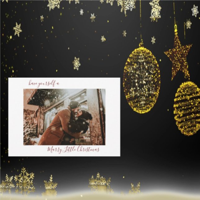 Marry Little Christmas Red Save The Date Holiday Card (Creator Uploaded)