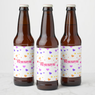 Marry me, beer bottle label