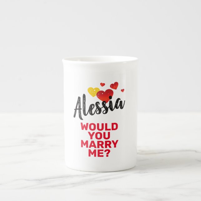 Marry Me Bone China Mug (Front)