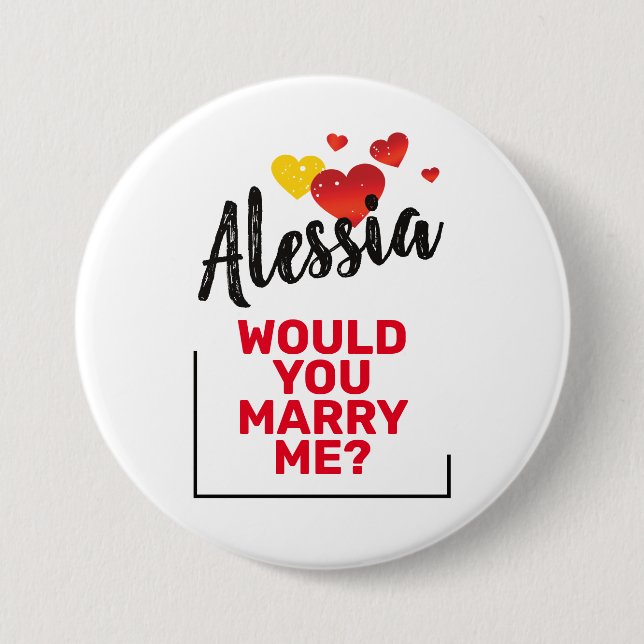 Marry Me Button (Front)