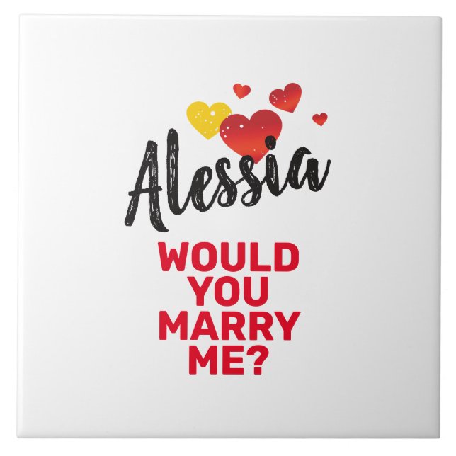 Marry Me Ceramic Tile (Front)