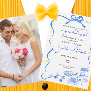 Marry Me Chicken Pasta B Wedding Rehearsal Dinner Invitation