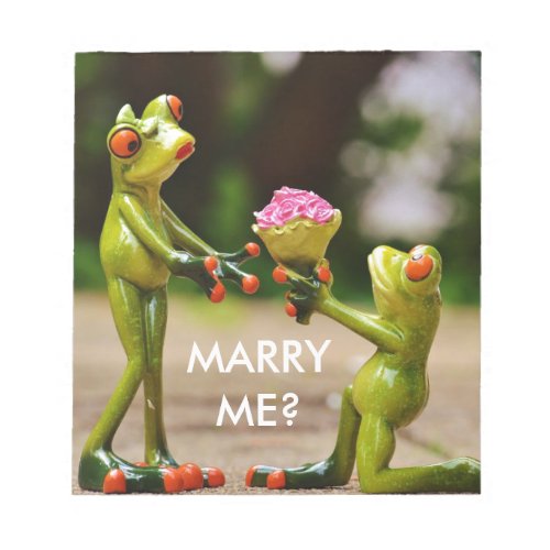 Marry Me cute funny frogs Notepad