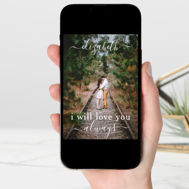 Marry Me Elegant 8 Photo Collage Marriage Proposal Card (Front Digital)