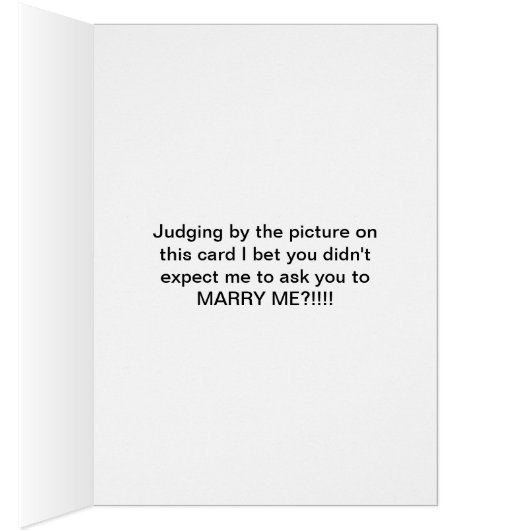 Marry Me Funny Vintage Picture Card (Inside (Right))