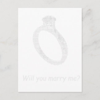 Marry me in ascii art postcard