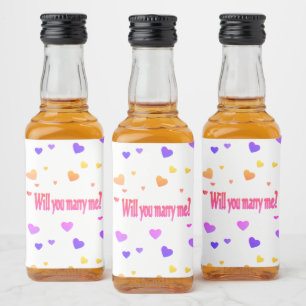 Marry me, liquor bottle label